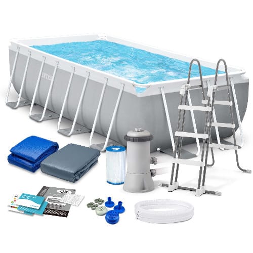 Prism Frame Pool + Free Beachball - 16ft X 8ft X 3.5ft