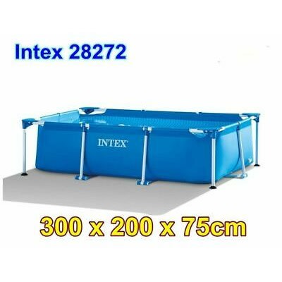 3m X 2m X 75cm Rectangular Metal Frame Pool