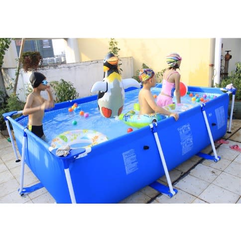 3m X 2m X 75cm Rectangular Metal Frame Pool