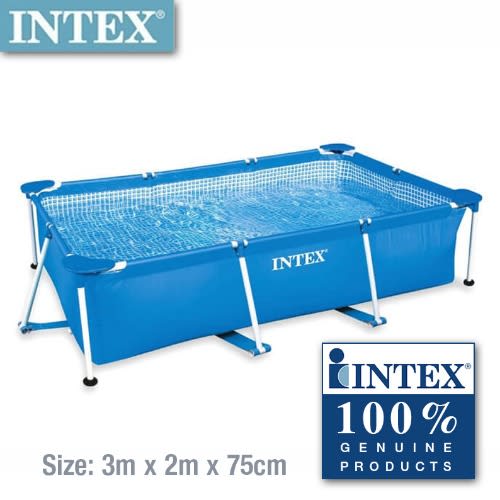 3m X 2m X 75cm Rectangular Metal Frame Pool
