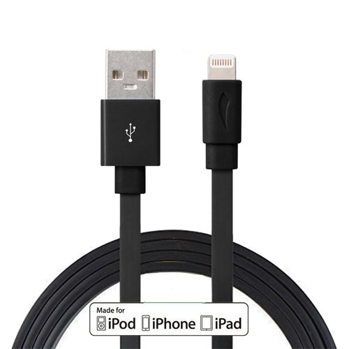 5v 2.1a Output Lightning Fast Charging & Sync Flat Cable For Iphone