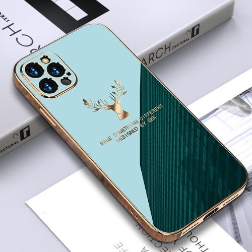 Luxury Fashion Phone Pouch With Quotes For iPhone 12 Pro Max - Green