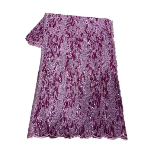 Sequins Swiss Voile Lace -5 Yards -Lilac