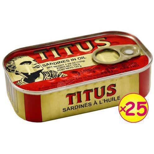 Titus Sardine - 125g X 25 Cans