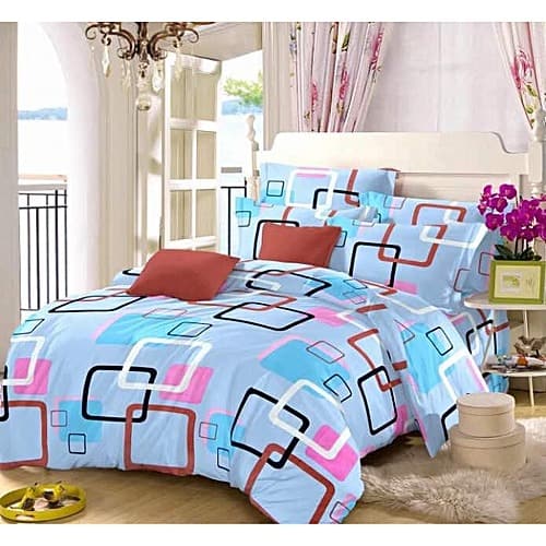 Double Fiber Duvet-Comforter - Square Plaid Pattern