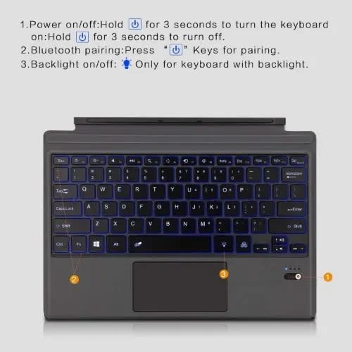 Wireless Bluetooth Keyboard For Surface Pro 3/4/5/6/7
