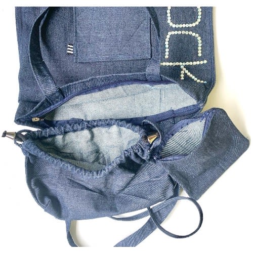 Rock Jean Tote Bag -3Pcs - Blue