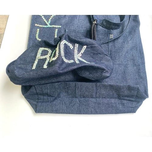 Rock Jean Tote Bag -3Pcs - Blue