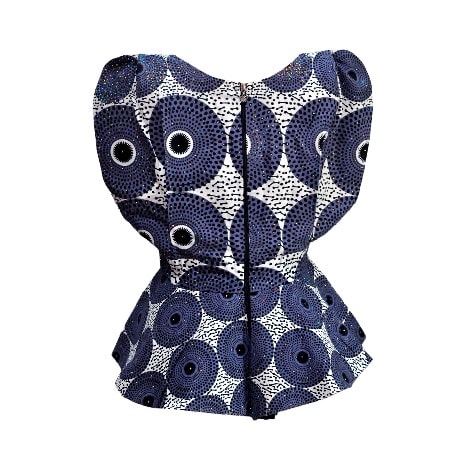 Stoned Ankara Blouse With Elephant Hands