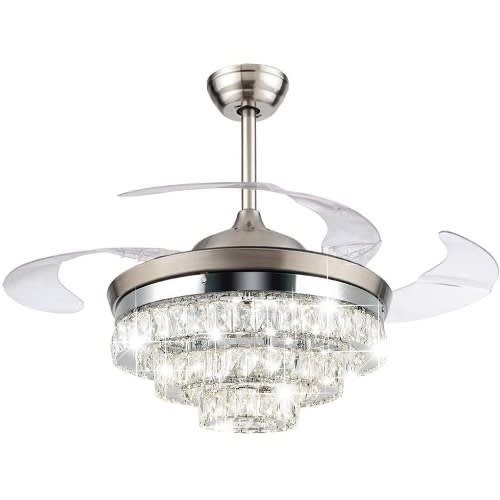 Crystal Chandelier With Fan