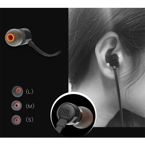 Tune 110 Wired In-ear Headphone - Pure Bass Sound - Black