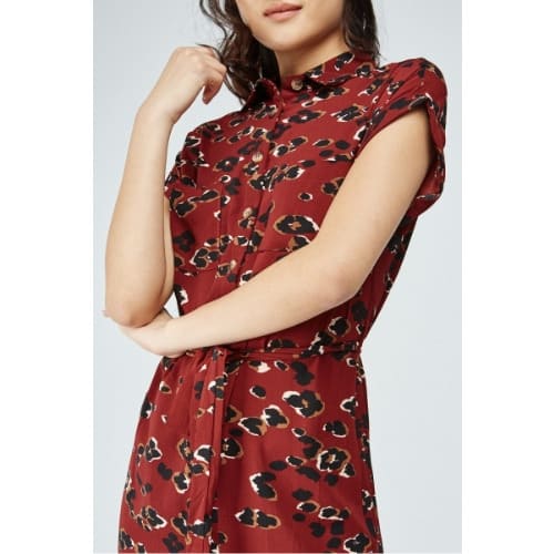 Front Button Down Midi Dress