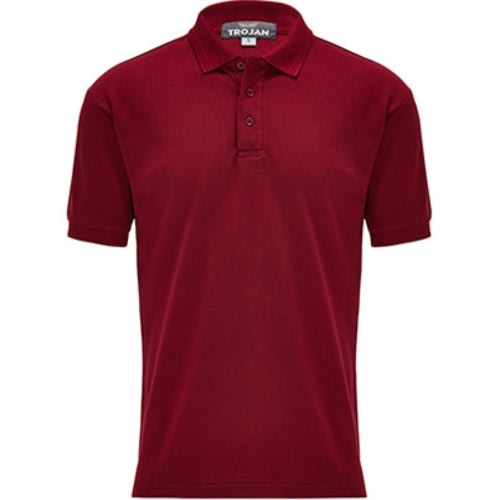 Short Sleeves Polo Shirts  - Wine And Blue -Set Of 2