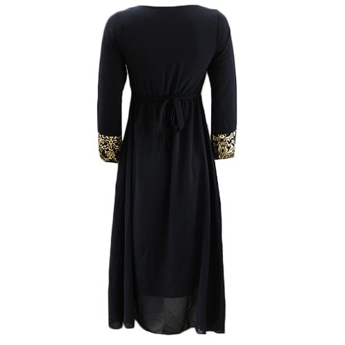 Embrossed Maxi Evening Dress