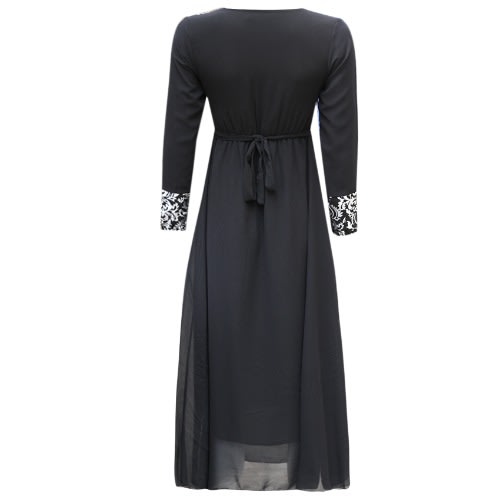 Embrossed Maxi Evening Dress-SILVER