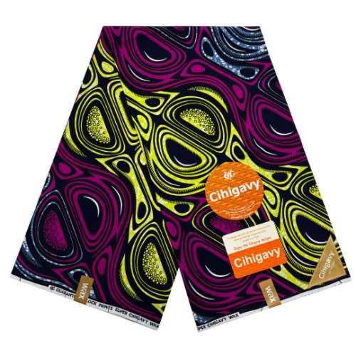 Non-bleeding Guaranteed Ankara With Semi Circle Design - 6yards - Multicolor
