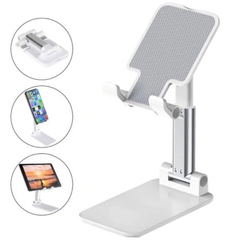 Foldable Desktop Phone Stand Holder - White