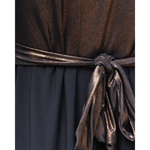 Embossed Maxi Evening Dress-GOLD
