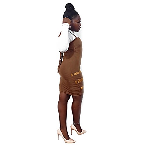 Women's  Bodycon Dress - Brown
