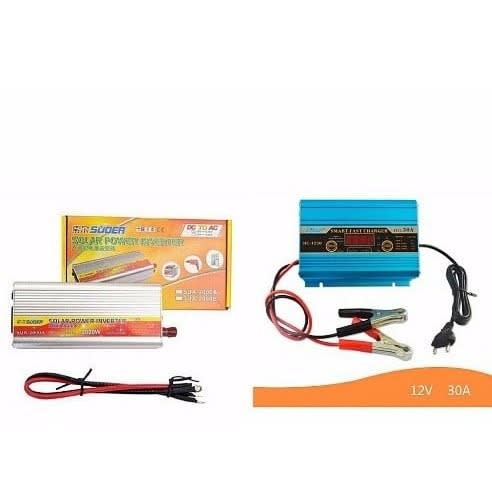Suoer 2000watts Inverter With 30a Smart Battery Charger With Led Display
