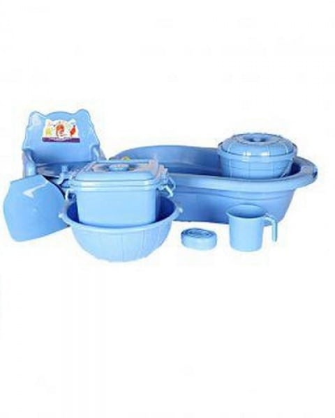 Baby Bath Combo - 7 Piece  Set - Blue