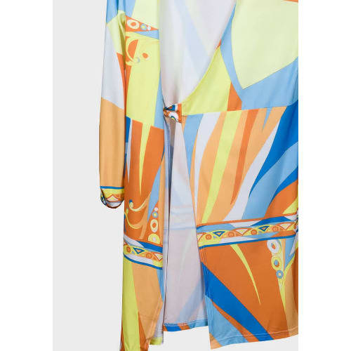 Ladies Geometric Print Wrap Style Dress