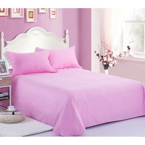 Bed Sheet With No Pillowcase - Pink - 200cm by 230cm