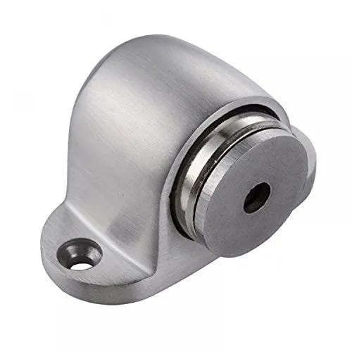 Floor Mounted Powerful Magnetic Door Stopper - Silver
