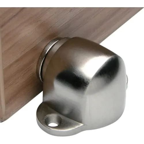 Floor Mounted Powerful Magnetic Door Stopper - Silver