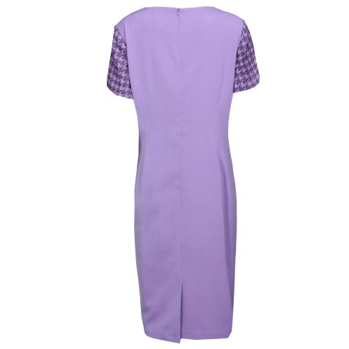 Ladies' Patterned Dress Lilac - Lg-5025