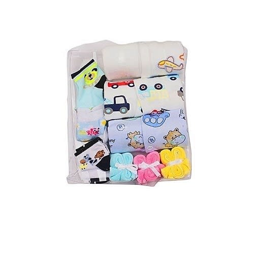 Child Of Mine Baby Boy Sleep-Suit With 4 Socks & 3 Face Towel