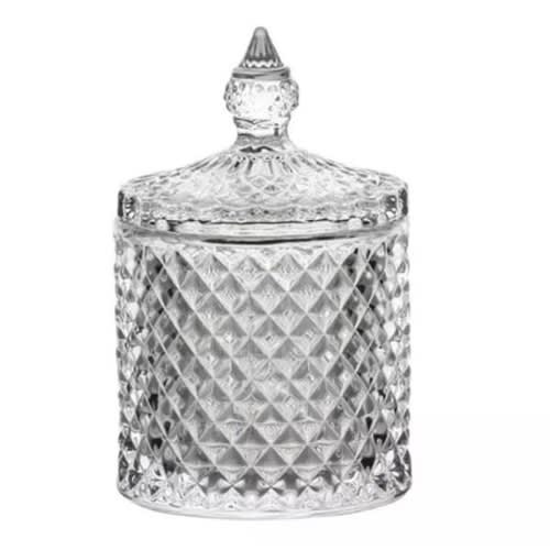Crystal Glass Storage Jar With Lid