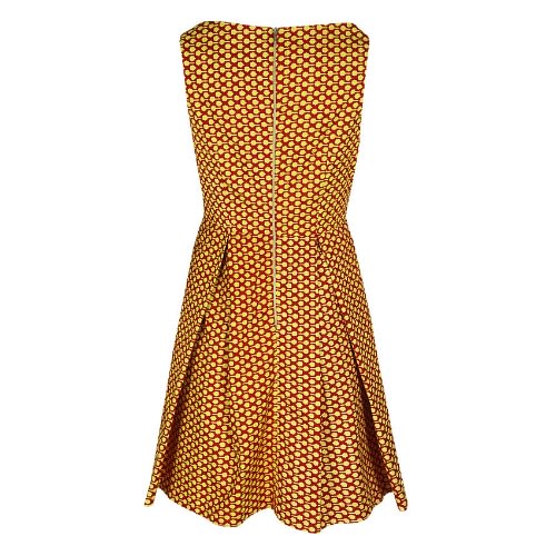 Ankara Sleeveless Ladies Gown- lg-4574 - Yellow