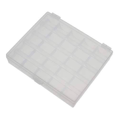 Plastic Bobbin Box With 25 Compartments And Bobbins