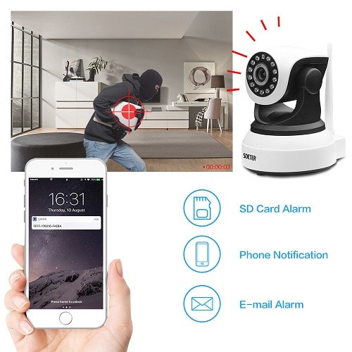 Wireless Indoor Surveillance Camera With Night Vision/2 Way Audio