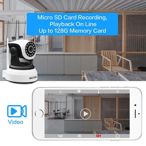 Wireless Indoor Surveillance Camera With Night Vision/2 Way Audio