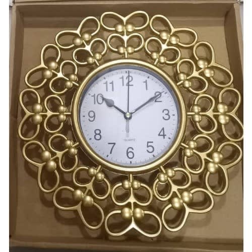 Decorative Antique Style Wall Clock - Gold