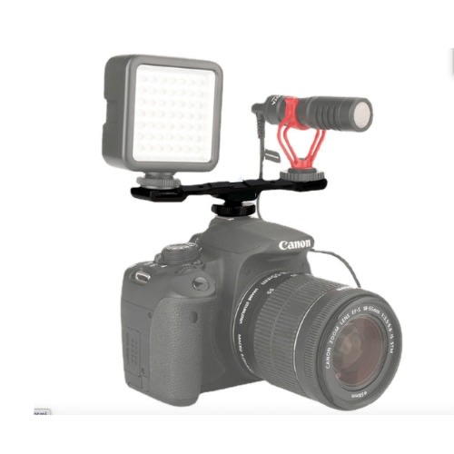 3 In 1 Hot Flash Shoe Mount Bracket For Dslr Camcorder Aluminium Alloy