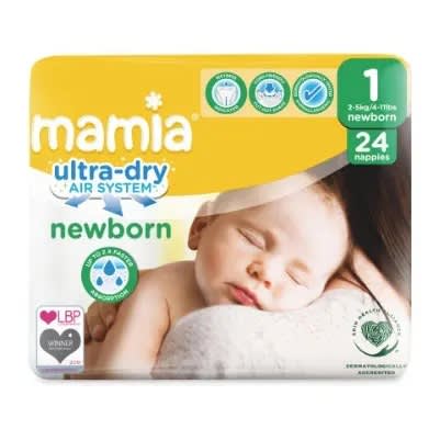 Newborn Ultra Dry Diaper -Size1  - 2-5kg - 24Nappies x2 (48 Counts)