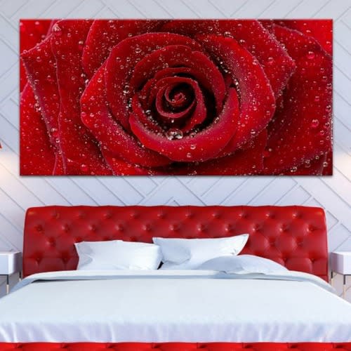 Red Rose Flower Painting - 120CM X 70CM