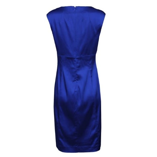 Sleeveless Dress With Low Front Neck - Royal Blue - Lg-5008