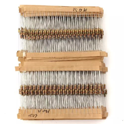 1 Ohm~10m Ohm - 20 Values 1/4w Metal Film Resistors Assortment Kit - 200Pieces