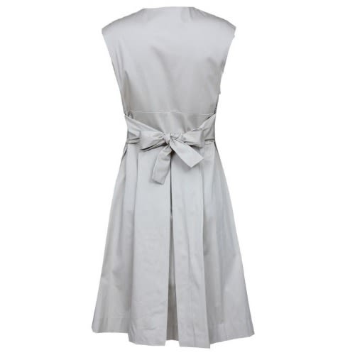 Pleated Sleeveless Dress With Belt Carton - Lg-5013