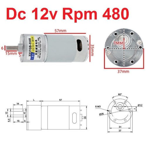 Forward And Reverse Self-locking Dc Worm Gear Motor 480 Rpm