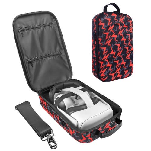 Storage Bag Carrying Case For Oculus Quest 2 Vr - Red