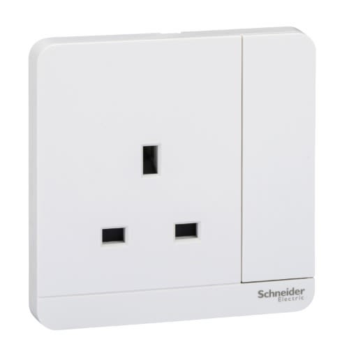 Avataron 13a 1 Gang Switched Socket  E8315 - White