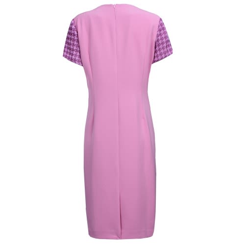 Ladies' Patterned Dress - Pink - Lg-5027
