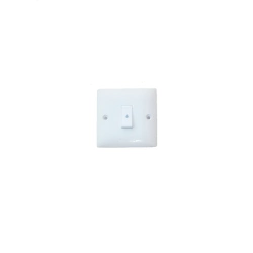 1 Gang 10a 1 Way Sp Push Button With Bell Symbol Waba5511