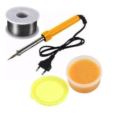 Lead Solder +  Soldering Iron +  Soldering Paste Flux