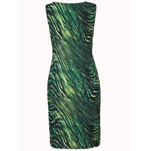 Ladies' Stretchy Sleeveless Wrap Dress - Multicolour - Lg-5081
